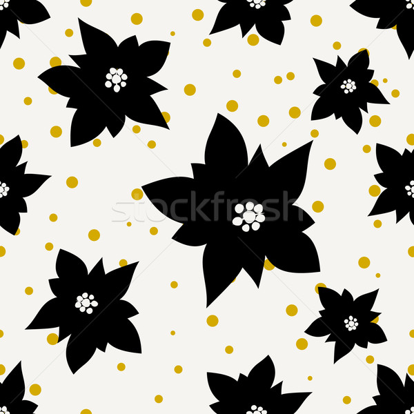 Poinsettias Seamless Pattern Stock photo © ivaleksa