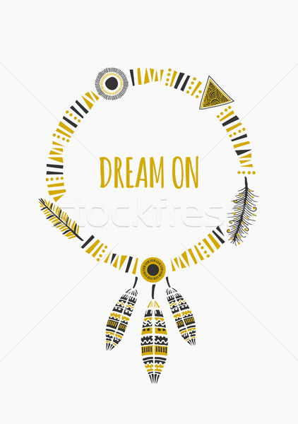 Indian Dream Catcher Card Stock photo © ivaleksa