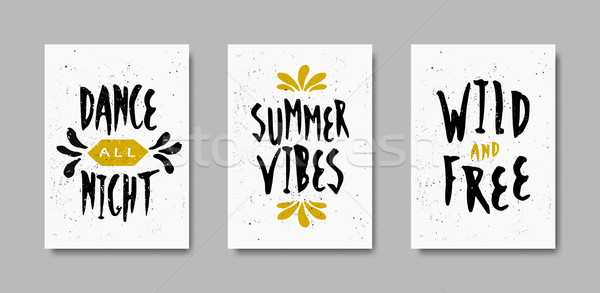 Typographic Summer Design Cards Collection Stock photo © ivaleksa