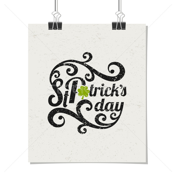 Stock foto: St · Patricks · Day · Plakat · Stil · Design