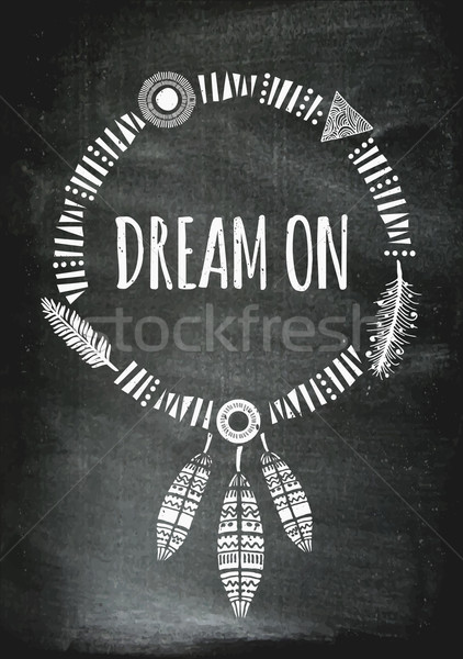 Indian Dream Catcher Poster Design Stock photo © ivaleksa