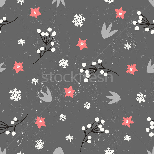 Winter Floral Seamless Pattern Stock photo © ivaleksa