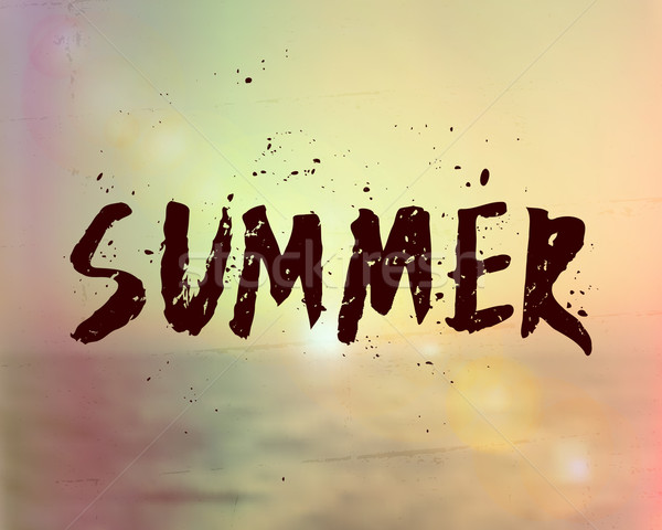 Summer Hand Lettered Design Stock photo © ivaleksa