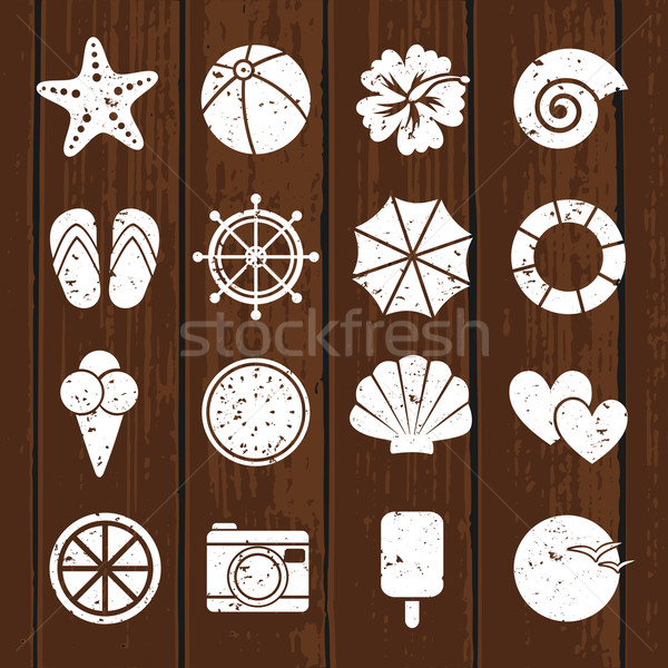 Summer Icons Collection Stock photo © ivaleksa