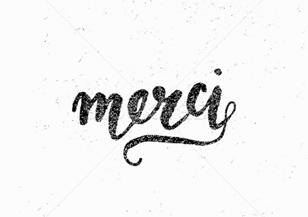 Merci Hand Lettered Design Stock photo © ivaleksa