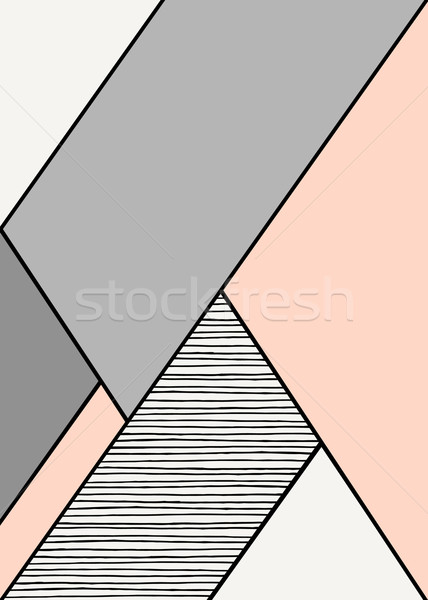 Streszczenie geometryczny szary krem pastel różowy Zdjęcia stock © ivaleksa