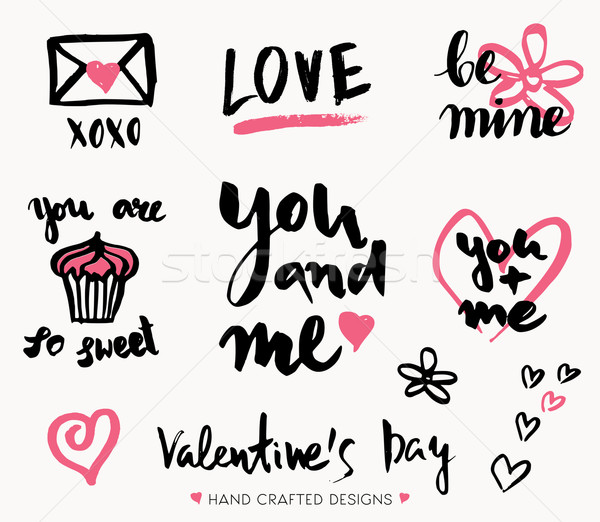 Valentine's Day Typographic Designs Stock photo © ivaleksa