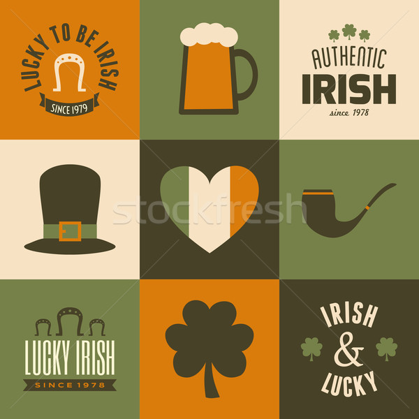 St. Patrick's Day Cards Collection Stock photo © ivaleksa