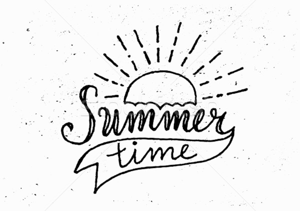 Summer Time Hand Lettered Design Stock photo © ivaleksa