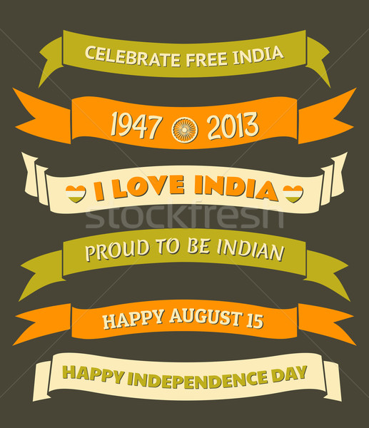 India Independence Day Banners Stock photo © ivaleksa