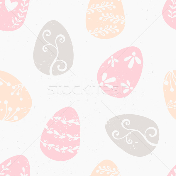 Foto stock: Ovos · de · páscoa · padrão · estilo · sem · costura · repetir