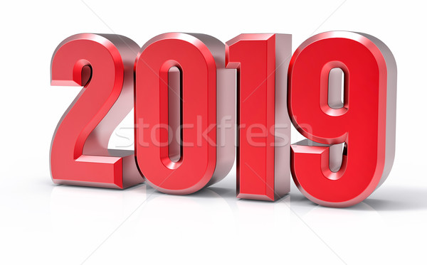 3D Isolated Red 2019 Year Stock photo © IvanC7