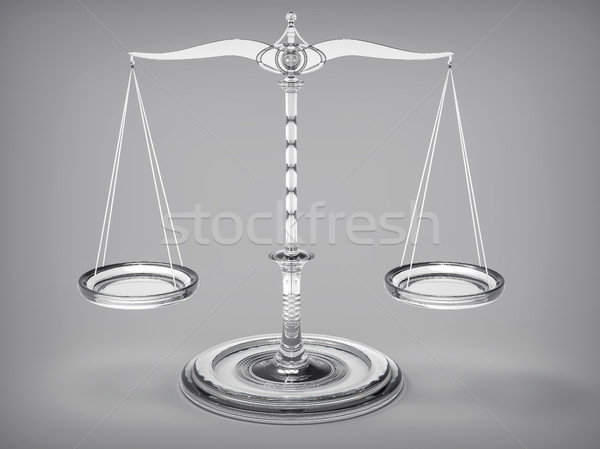 Gewicht Maßstab 3D Gleichgewicht isoliert Glas Stock foto © IvanC7