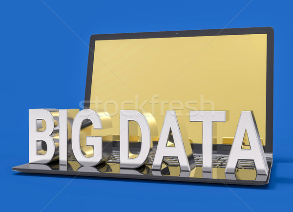 3D Silver Big Data Word Stock photo © IvanC7