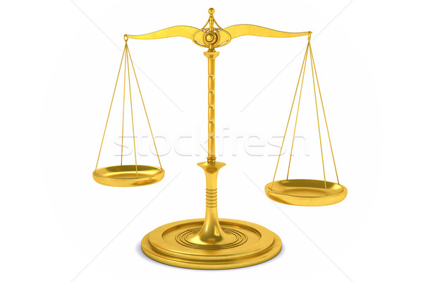 3D Isolated Balance or scale Background for measure. Justice, la Stock photo © IvanC7