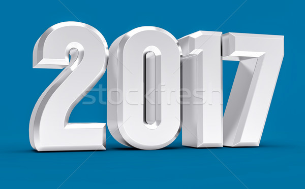 3D Isolated Blue 2017 Year Stock photo © IvanC7