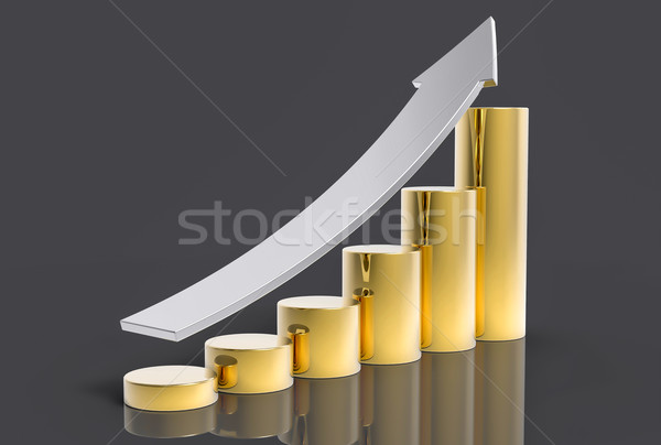 3D Isolated Sales Increase Concept Background Stock photo © IvanC7