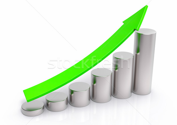 3D Isolated Sales Increase Concept Background Stock photo © IvanC7