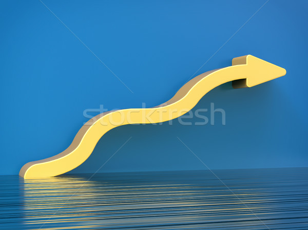 Isoliert 3D Treppe arrow Wachstum Verbesserung Stock foto © IvanC7