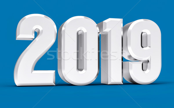 3D Isolated Blue 2019 Year Stock photo © IvanC7