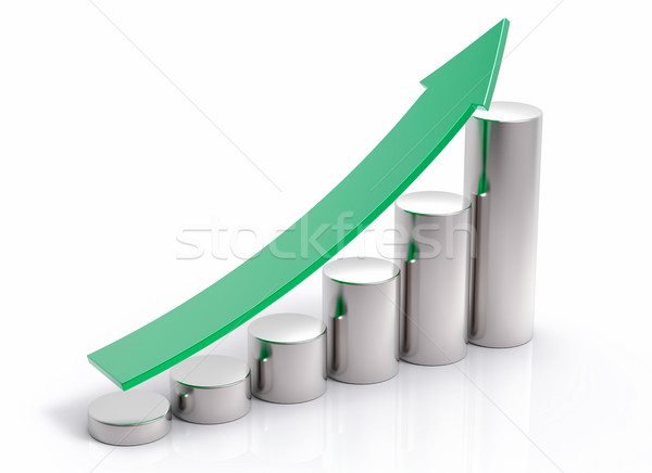 3D Isolated Sales Increase Concept Background Stock photo © IvanC7