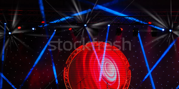 Bühne Lichter rauchig Wirkung Laser Strahlen Stock foto © IvicaNS