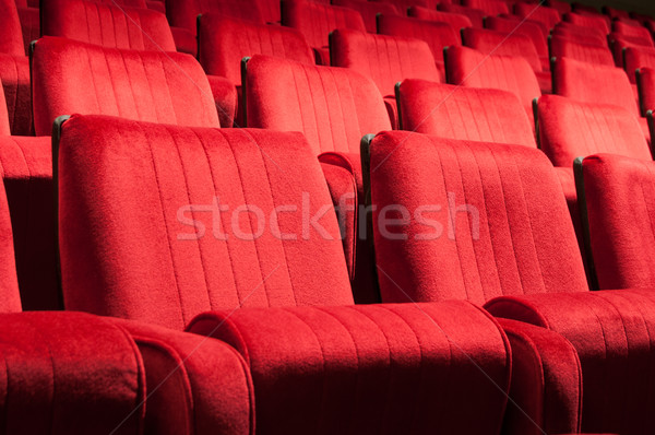 Czerwony pusty kina teatr konferencji koncertu Zdjęcia stock © IvicaNS