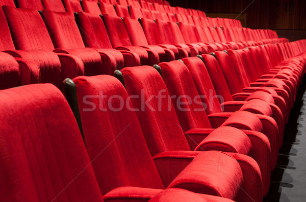 Foto stock: Rojo · vacío · cine · teatro · conferencia · concierto