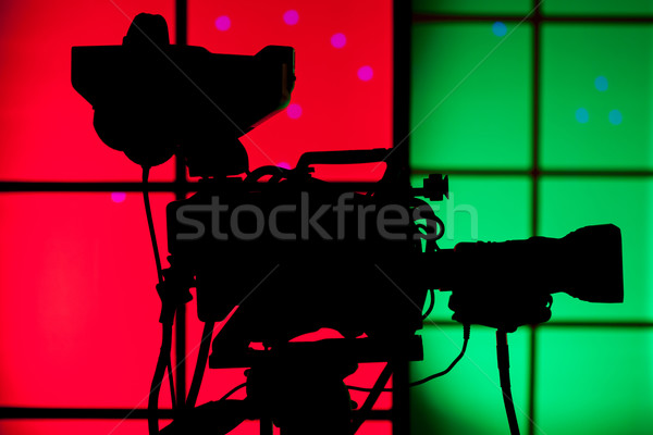 Televizor profesional digital cameră video producere Imagine de stoc © IvicaNS
