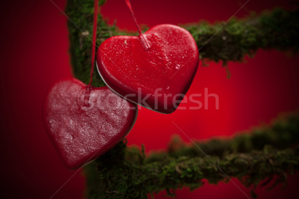 красочный сердцах красный фоны любви Сток-фото © IvicaNS