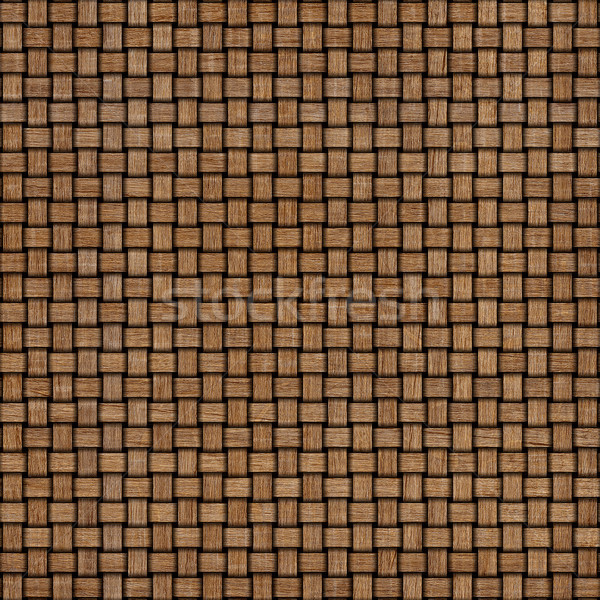 Stock photo: Wooden weave texture background. Abstract decorative wooden textured basket weaving background. Seam