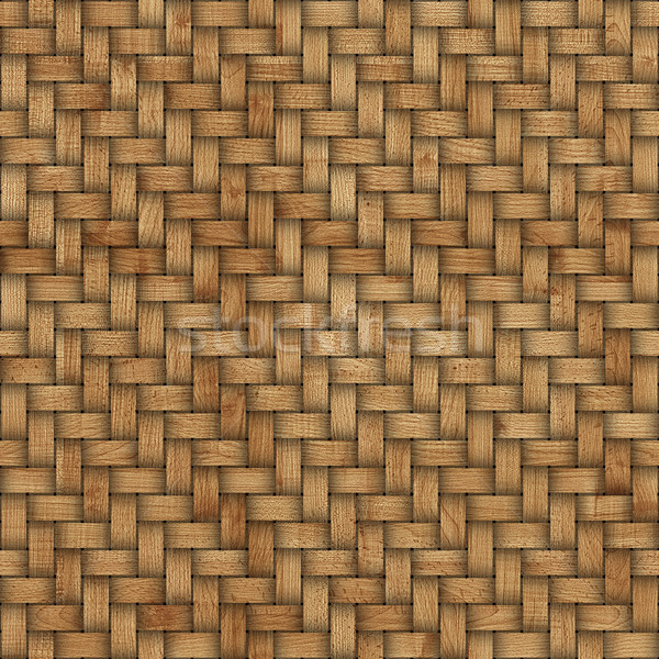 Wooden weave texture background. Abstract decorative wooden textured basket weaving background. Seam Stock photo © ivo_13