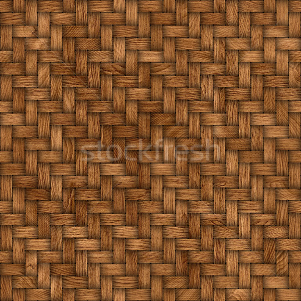 Wooden weave texture background. Abstract decorative wooden textured basket weaving background. Seam Stock photo © ivo_13