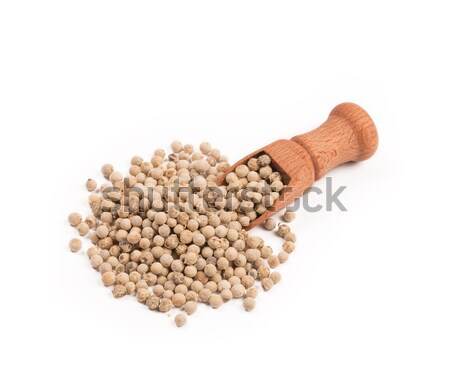Wooden shovel with white pepper scattered from it Stock photo © ivo_13