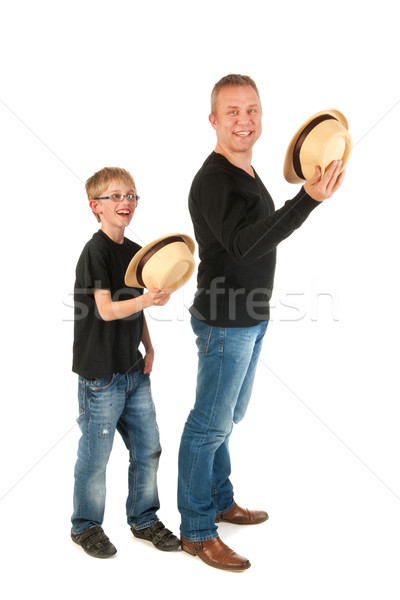 Sturdy father and son Stock photo © ivonnewierink