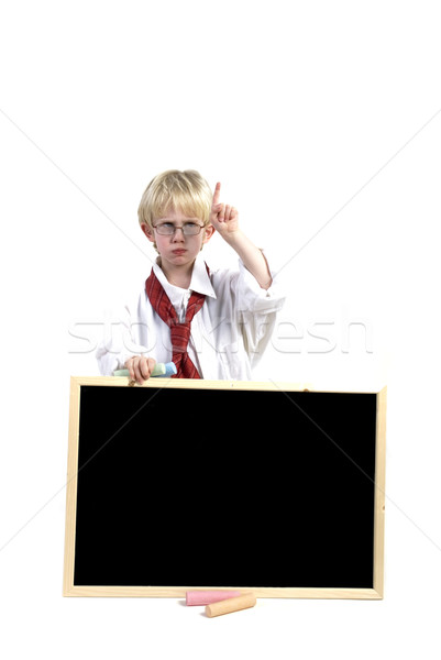 Toddler with black-board Stock photo © ivonnewierink