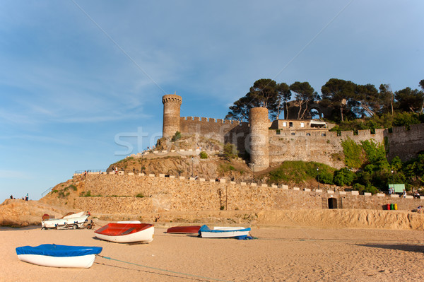 castle at the Spanish coast Stock photo © ivonnewierink