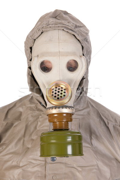 Man with gas mask Stock photo © ivonnewierink