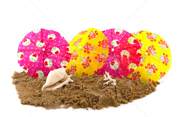 Playa colorido playa tropical flores vacaciones de coral Foto stock © ivonnewierink