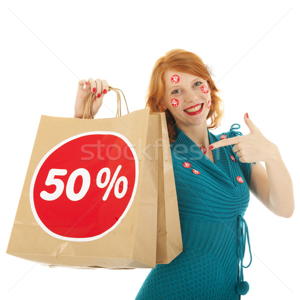 Woman with shopping bag Stock photo © ivonnewierink