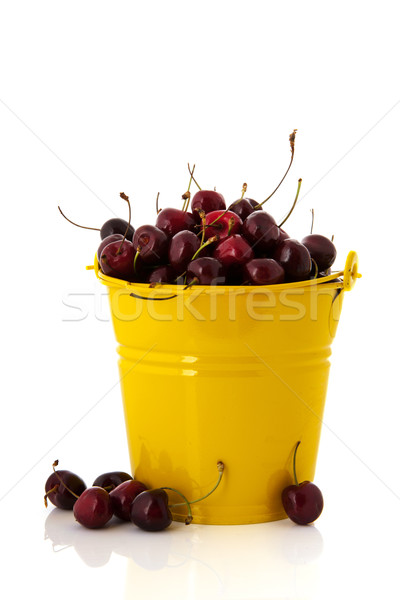 Yellow bucket cherries Stock photo © ivonnewierink