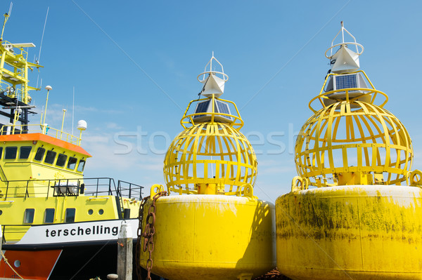 Stockfoto: Zee · kleurrijk · navigatie · nederlands · eiland · boot