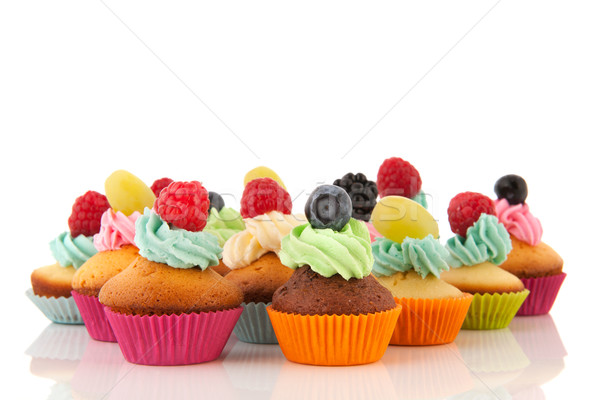 Fruit cupcakes Stock photo © ivonnewierink
