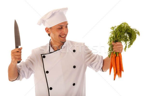 Cook with fresh carrots Stock photo © ivonnewierink
