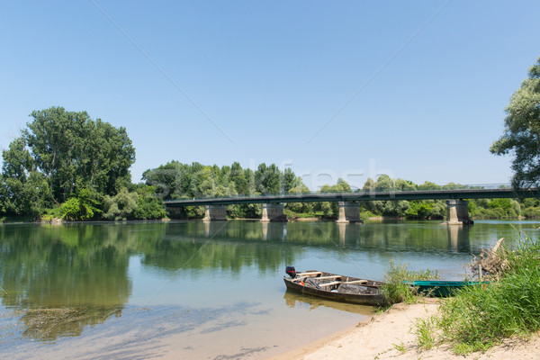 Rivier Frankrijk westerse natuur zand Stockfoto © ivonnewierink