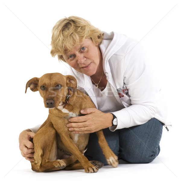 elderly woman with dog Stock photo © ivonnewierink
