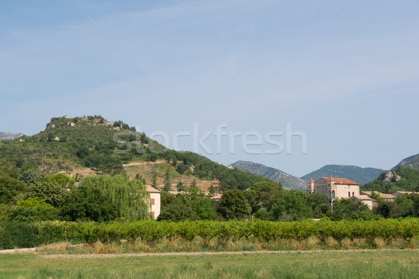Landschaft Französisch Sommer Burg Dorf Stock foto © ivonnewierink