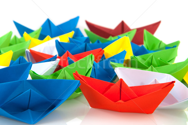 Paper boats Stock photo © ivonnewierink