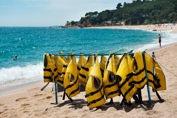 Foto stock: Buceo · playa · amarillo · rack · deportes · verano