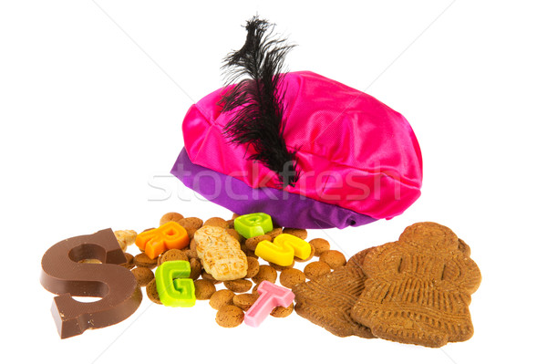 Sinterklaas candy and black Piet hat Stock photo © ivonnewierink